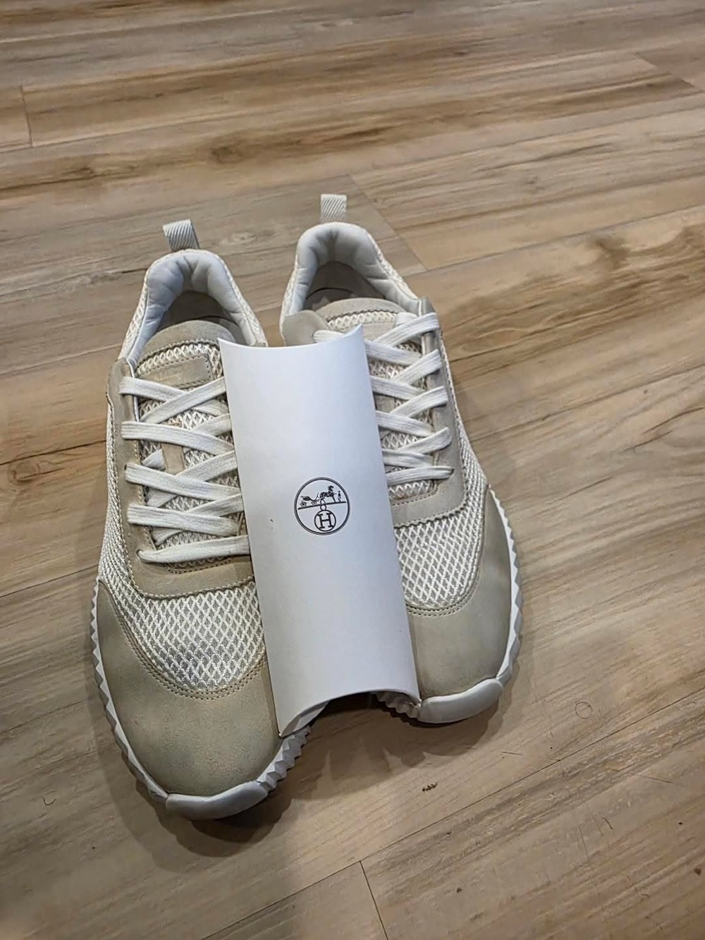 Hermes Bouncing Sneaker with Black H Logo Detail